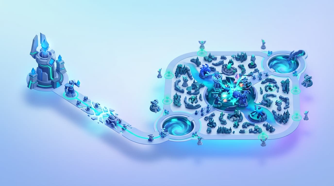 スプリットプッシュ vs 集団戦 -- 状況に応じた判断